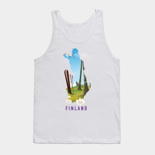 Finland ski travel poster Tank Top